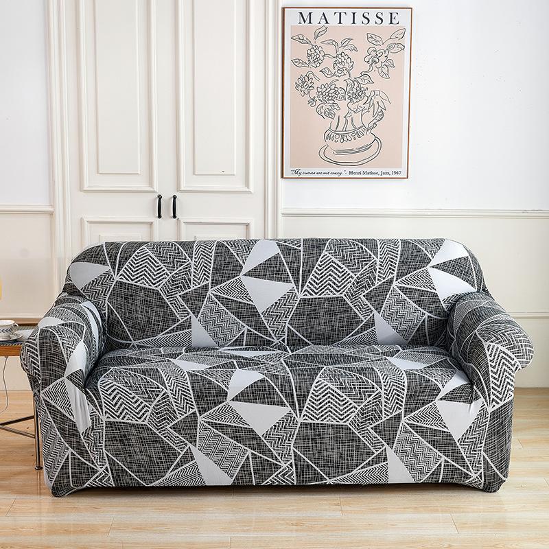 Elastic All Inclusive Printed Sofa Cover Easy To Install Sofa Protector for Living Room Anti-Wear Home Decor for All Seasons