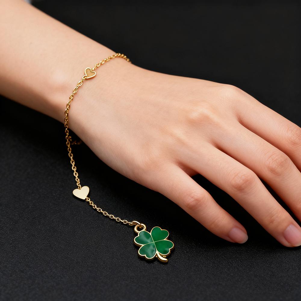 50pcs Lucky Four-Leaf Clover Charm Pendants Shamrock Hanging Charms Four Petal Lucky Leaf Pendant Charm DIY Jewlery Accessories