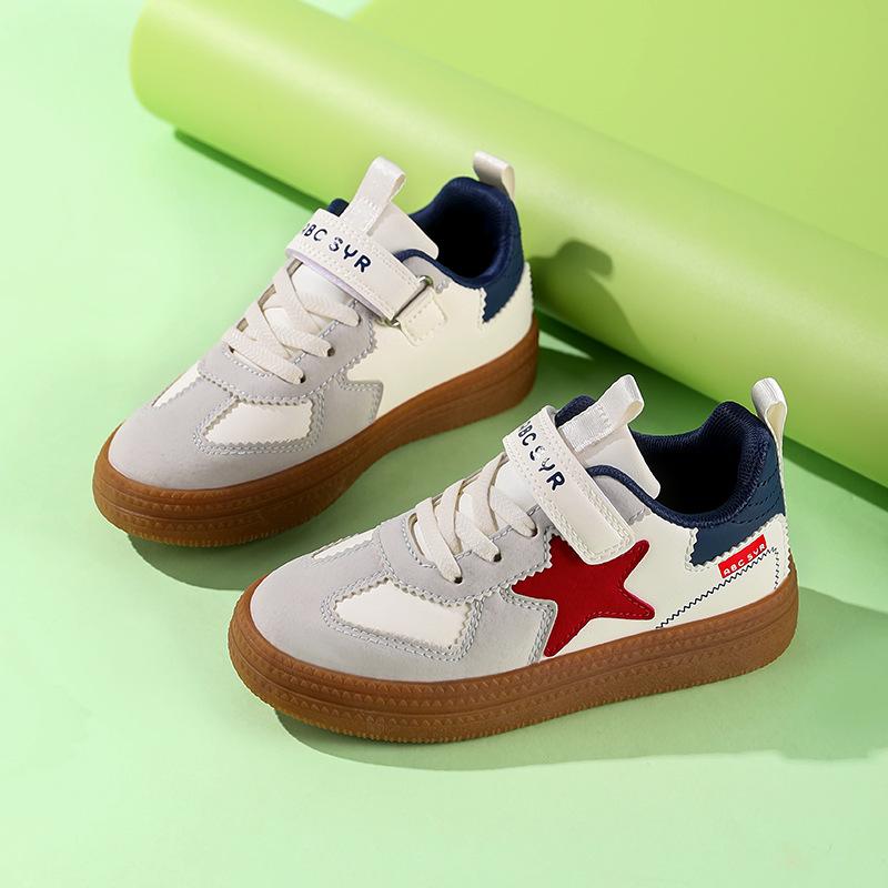 Classmate Boys Leather Waterproof and Non-slip Casual Shoes 2025 Autumn New Middle-aged and Older Children's Sports Shoes Batch