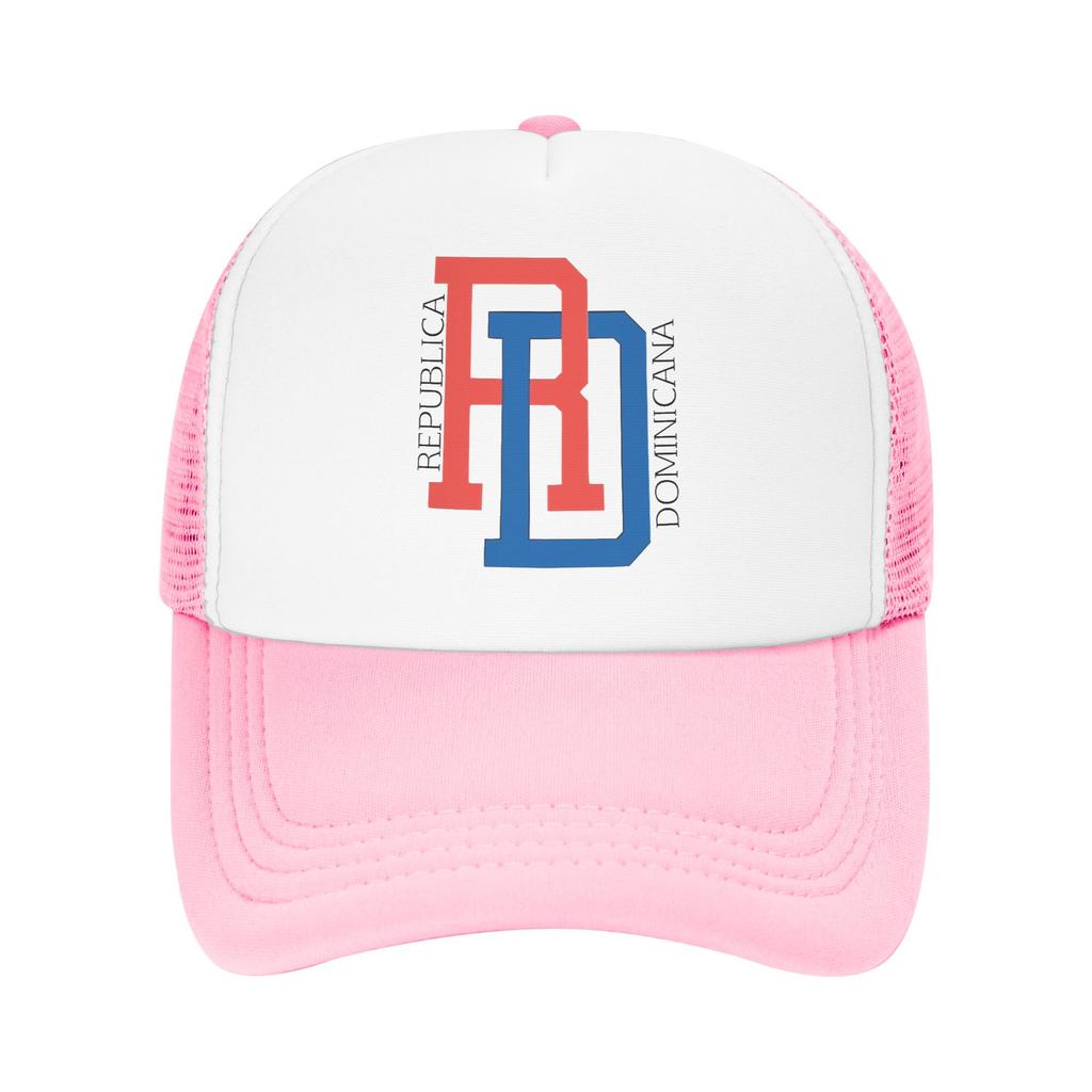 DR Dominican Republic Trucker Caps Unisex Women Outdoor Dad Hat Sun Hats Racing Cap Adjustable Polyester Mesh Baseball Cap Summer