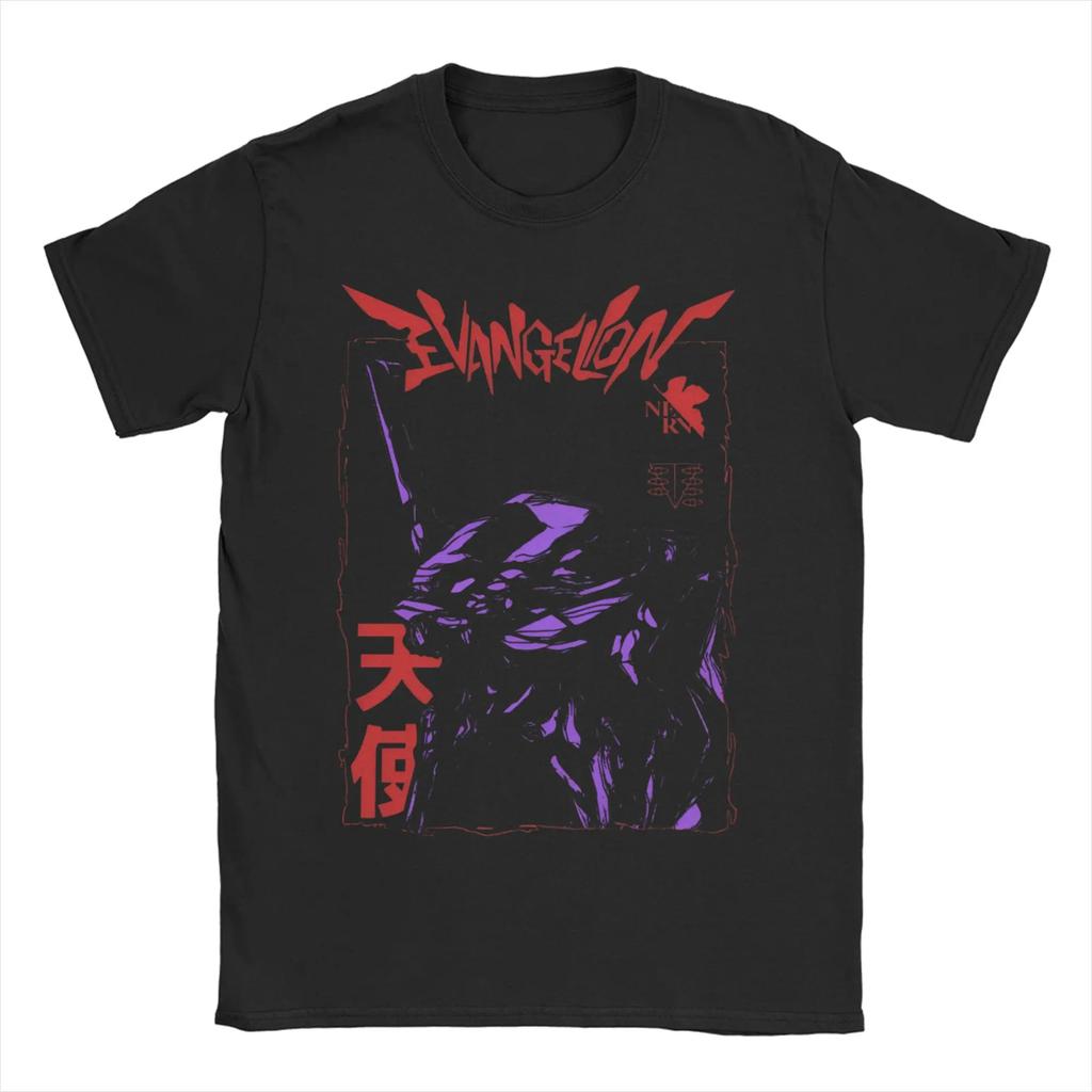 The End of EVA Unisexga T Shirt for Unisex Unisex Pure Cotton Vintage TShirts O Neck Tee Shirt Short Sleeve Tops New Arrival
