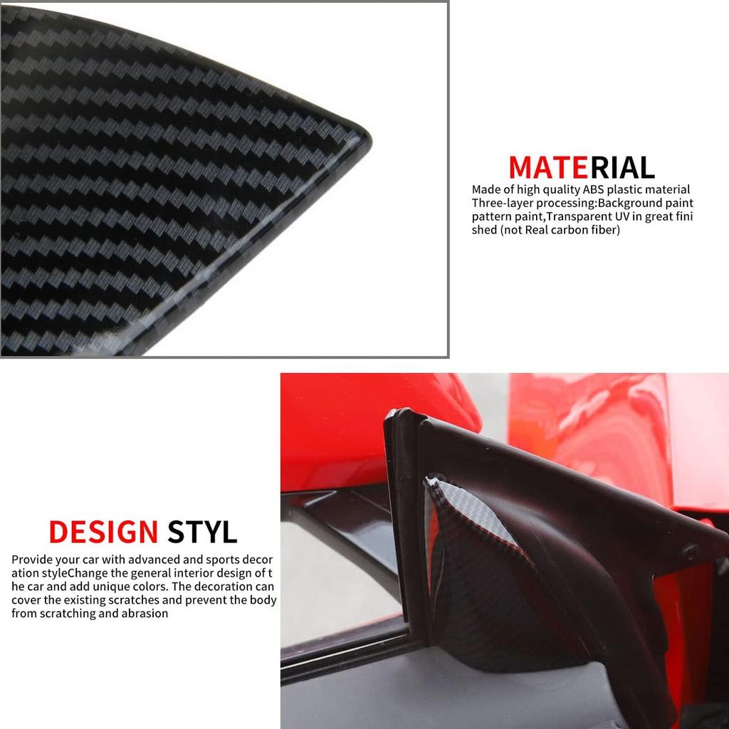 Carbon Fiber Inner Door Triangle A Pillar Cover Trims for Chevrolet Corvette C8 2020-2025