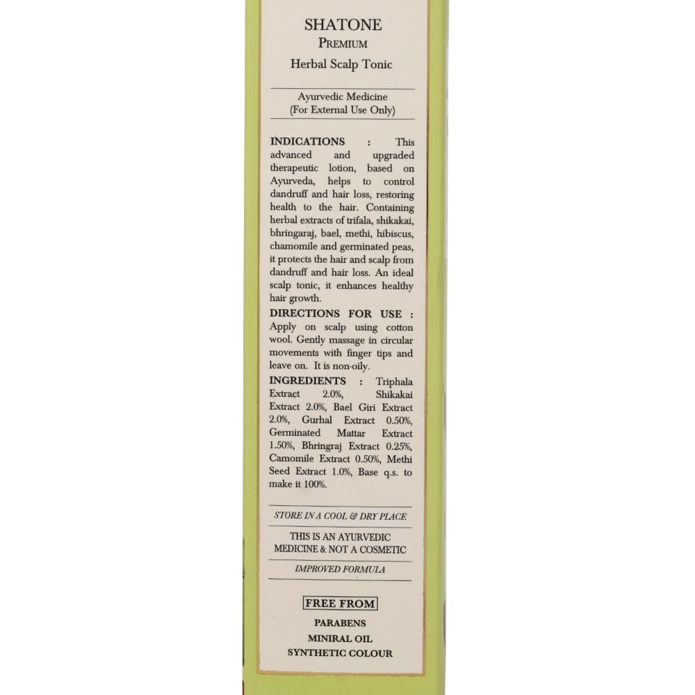 Shahnaz Husain's Vedic Solutions Shahnaz Shatone Liquid Premium Herbal Scalp Tonic 100 ml Ayurvedic Hair Care Serum