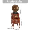 Playable Wood Phonograph Figurine European Styles 1/12 Scale Gramophone Model For Doll House Decoration Collection