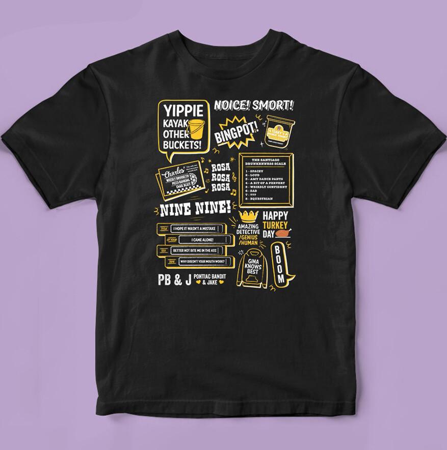 Awesome Quotes Of The Brooklyn nine nine Tshirt B99 Funny TV Series Shirt Unisex T-Shirt M