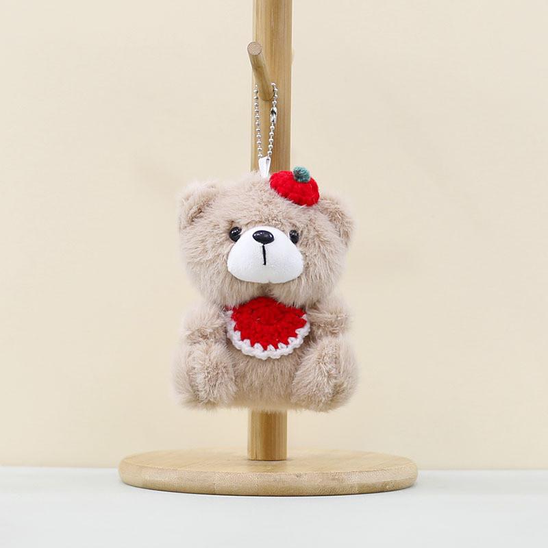 Cute And Cuddly Teddy Bear Plush Toy With Brown And White Colorful Bib For Kids