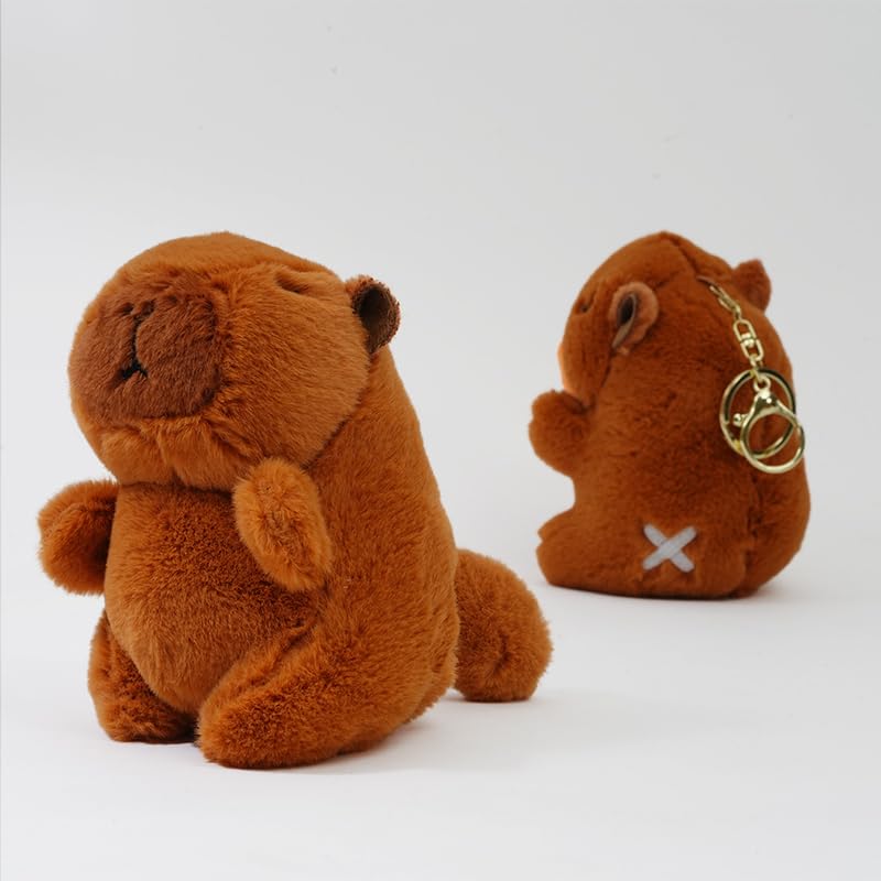 Clearstone Capybara Plush Keychain, Chavimaru Tail, 18.5cm, Brown
