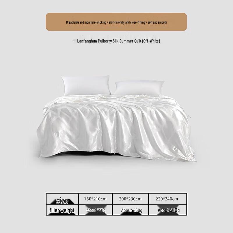 

Mercury Home Textiles Tussah Silk Cooling Quilt 150cm*210cm