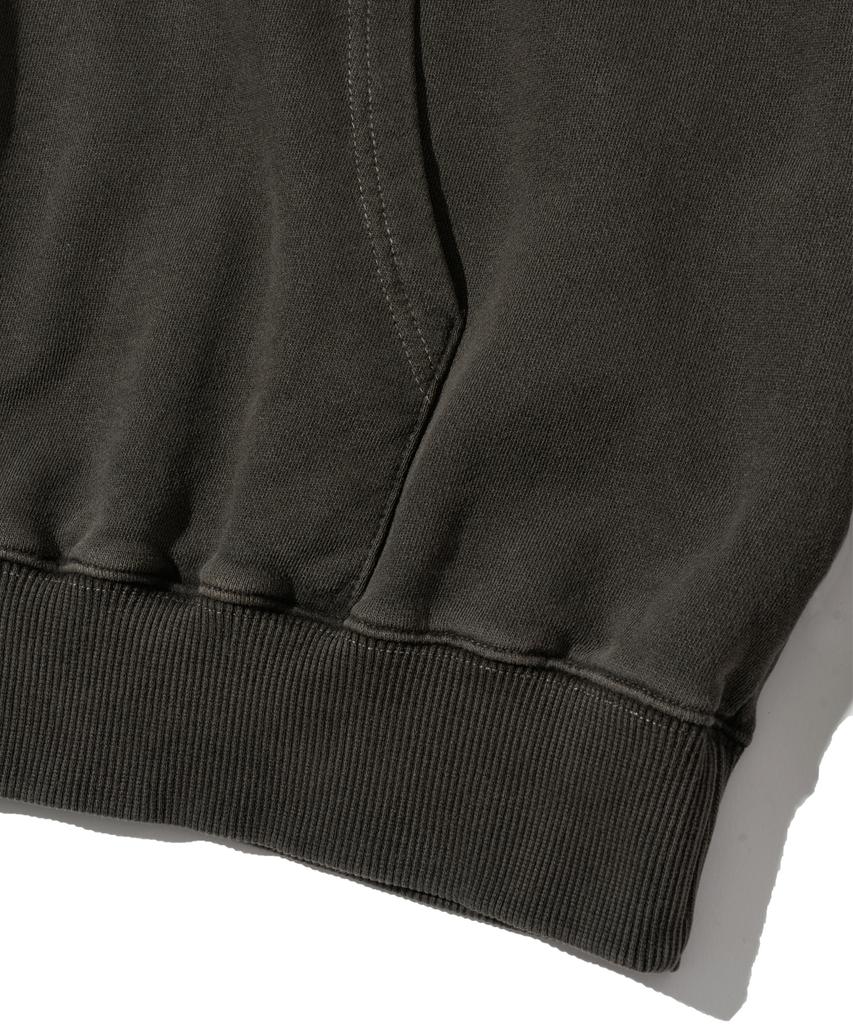 Spread Typography Logo Print Pigment Hoodie Charcoal