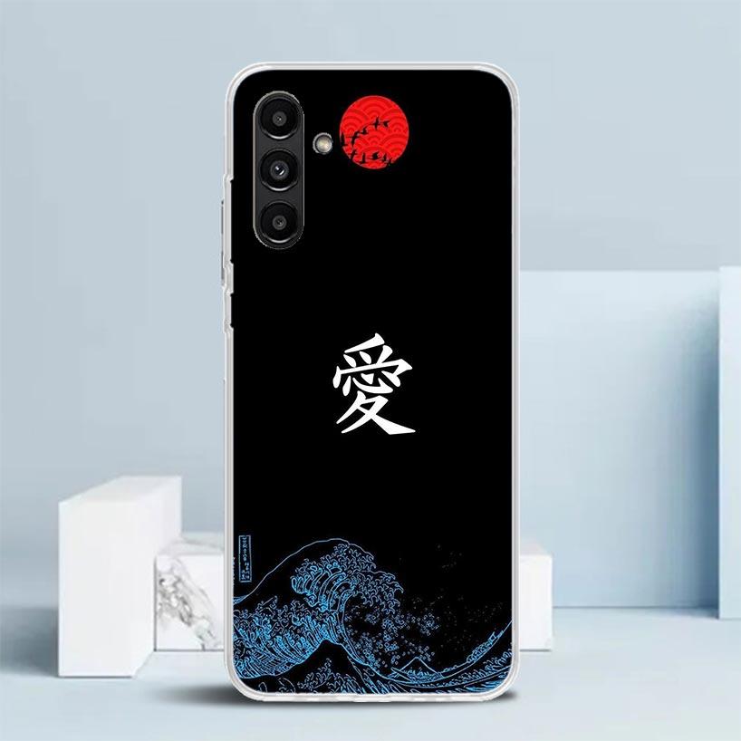 Japanese Aesthetic Text Letter Phone Case For Samsung Galaxy A17 A37 A57 A16 A15 A14 A13 A56 A55 A54 A53 A36 A35 A34 A33 A26 A25