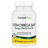 Nature's Plus Ultra Omega 3/6/9 Borage Fish & Flax Oil Softgels, 60 Count