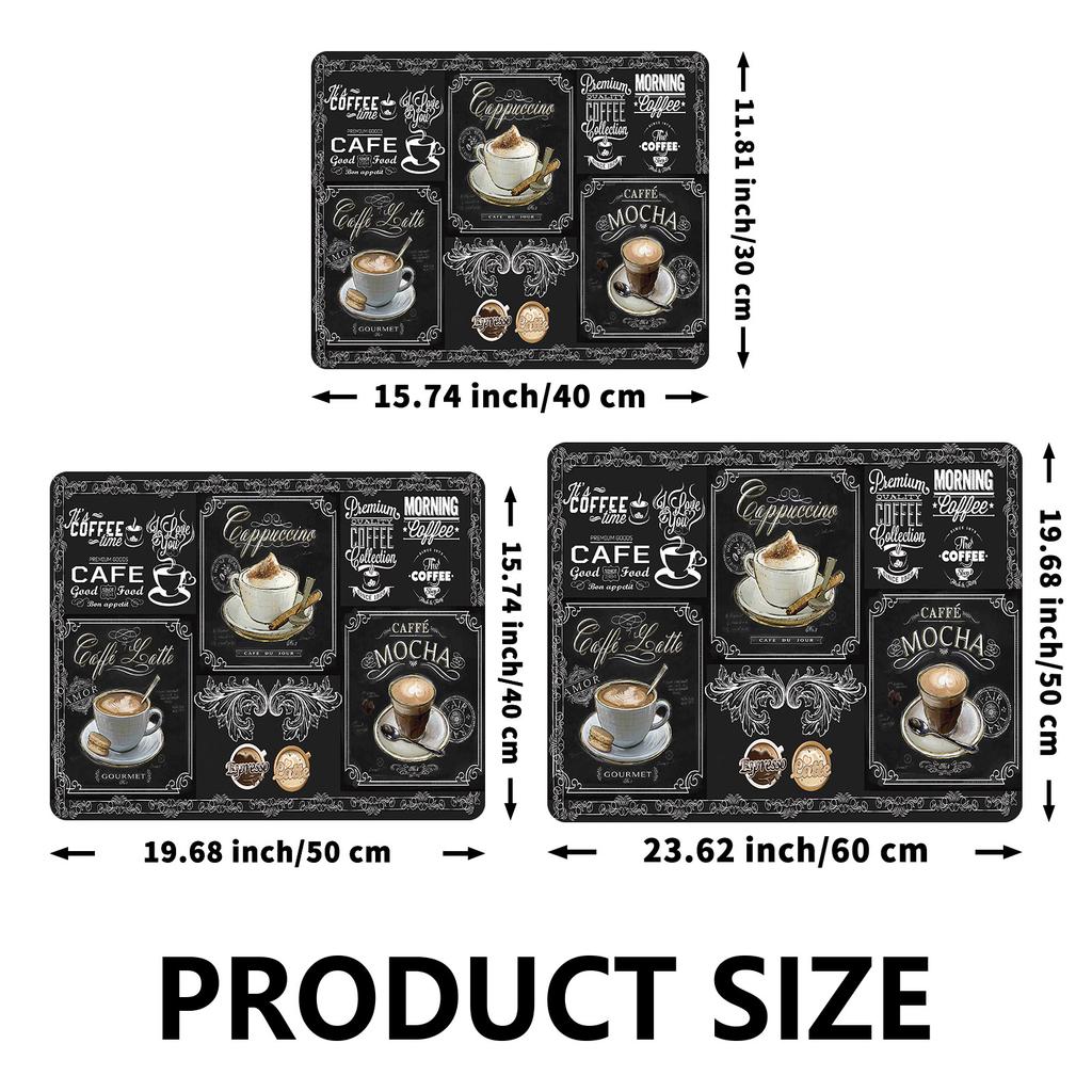 Vintage Coffee Machine Mat Retro Waterproof Kitchen Dish Drying Mats Quick Dry Non-slip Drain Pad Placemat Tableware