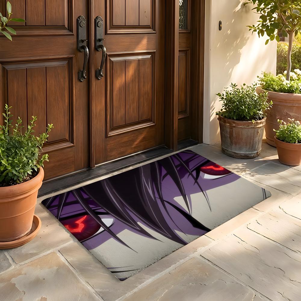 Floor Mat Soft Flannel Rug Non-Slip Absorbent Mat for Bathroom Bedroom Home Decor L-Lelouch of the Rebellion Anime