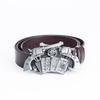 Western Cowboy Double Gun Zinc Buckle Cowhide Belt for Men - Casual Adult Style