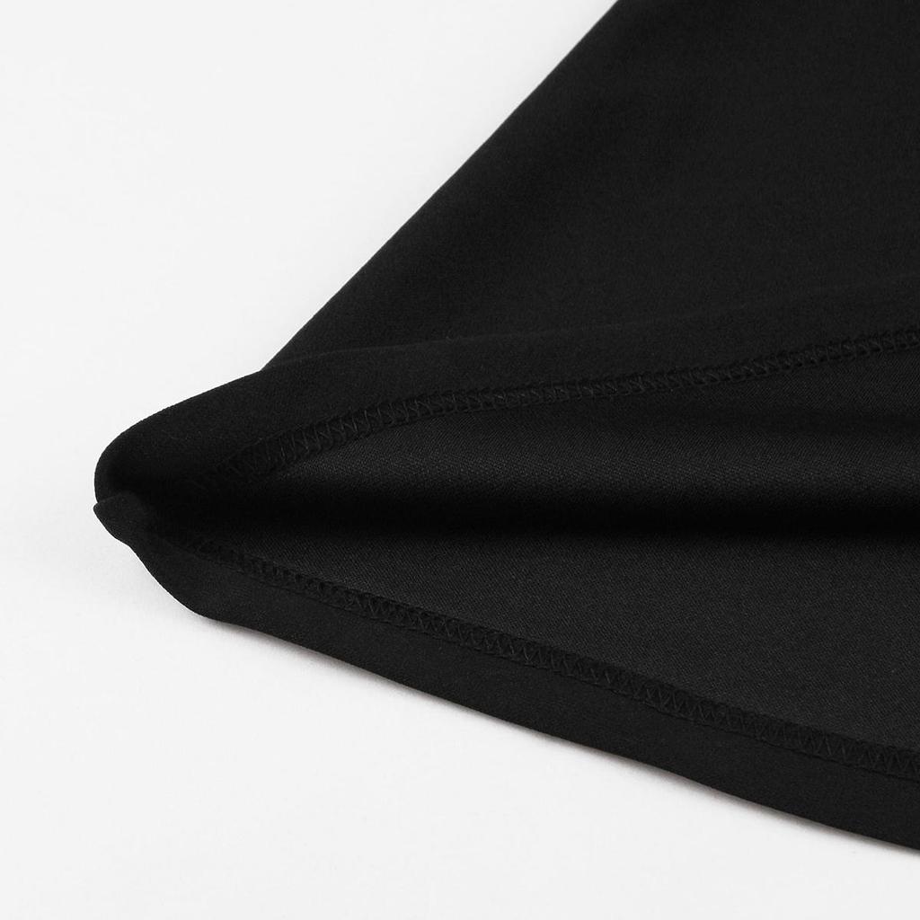 Women’s Swing Dress Mesh Shoulder Long Flare Sleeve Vintage Midi Dresses Holiday Party Casual Wear Black Burgundy