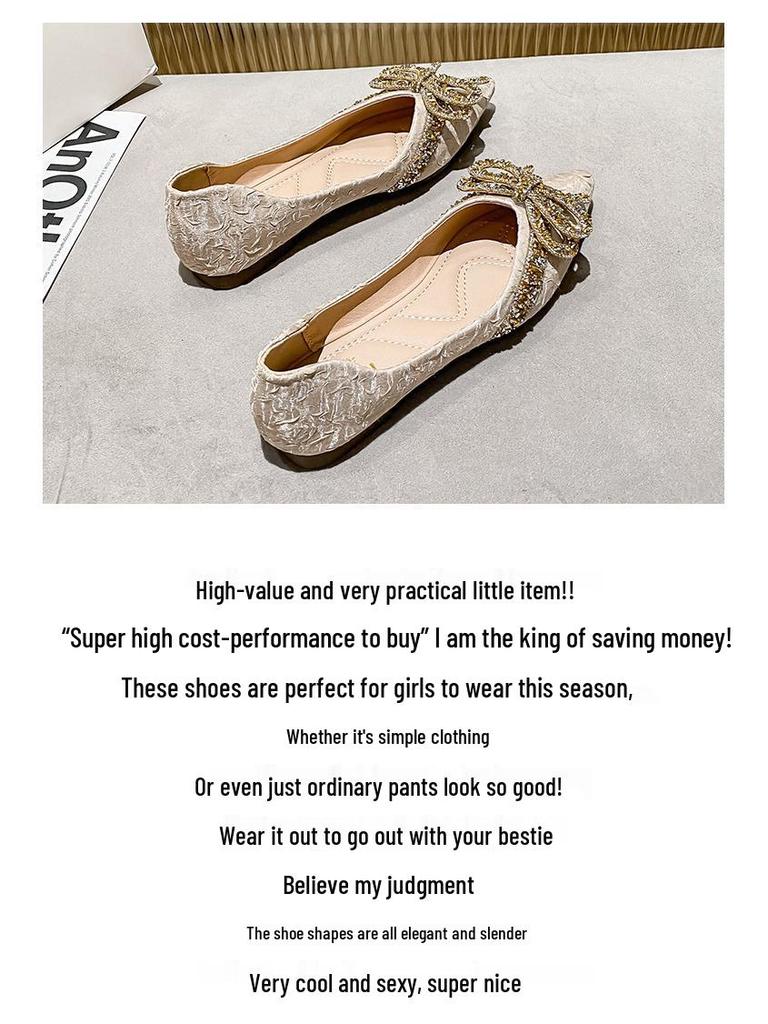 Plus Size Women's Rhinestone Pointed Toe Loafers (Sizes 41-43) - 2022 Flat Fashion Style