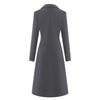 Teloman Women's Chinese Style Dark Gray Wool Blend Winter Coat