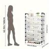 7-Tier Stainless Steel Shoe Rack - Dustproof, Durable Shoe Cabinet Organizer for Home, Bedroom, Office, Kitchen Storage, Shoe Storage Organizer