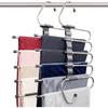 Magic Pants Hangers Space Saving - 2 Pack for Closet Multiple Layers Multifunctional Uses Rack Organizer for Trousers Scarves Slack (2 Pack with 10