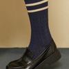 SOCKS APPEAL Cable Two Stripe Navy