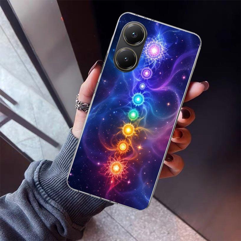 Yoga Chakra Spiritual Energy Universe Phone Case For Xiaomi Poco X5 X6 X7 Pro F7 Ultra M7 Redmi 15C 15 13C 13 12C 12 10 10C 10A