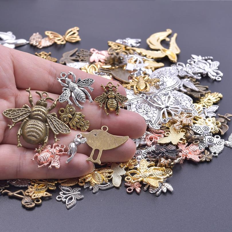 30pcs/Lot Vintage Metal Pentagram Charm Steampunk Charms For Jewelry Making Supplies Small Pendant Accessories Bulk DIY Earrings