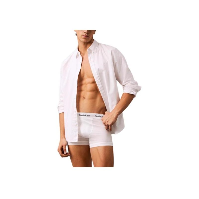 CALVIN KLEIN Tailored Fit Casual Comfort No-Ride-Up Logo Waistband Mid-Rise Trunks Euro Fit Men 3-Pack LV00NB4286-MP1