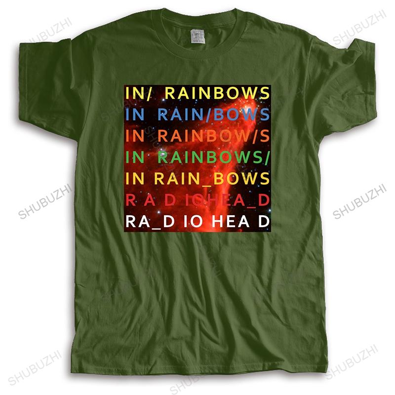 New Arrivals Radiohead In Rainbows Men's Fashion T-shirt Clothing Printed Men's Cotton or Neck Top Brand Clothing