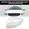 Door Rearview Mirror Cover Caps, Compatible With Volvo XC60 2013-2018 Ice White With Buckle Side Mirrors Housing Frame Cover(1pc Right)