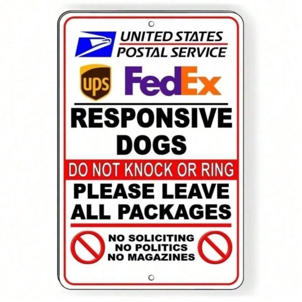 Tin Sign Wall Art Dog Poster, Weatherproof Metal Decor for Home Interior