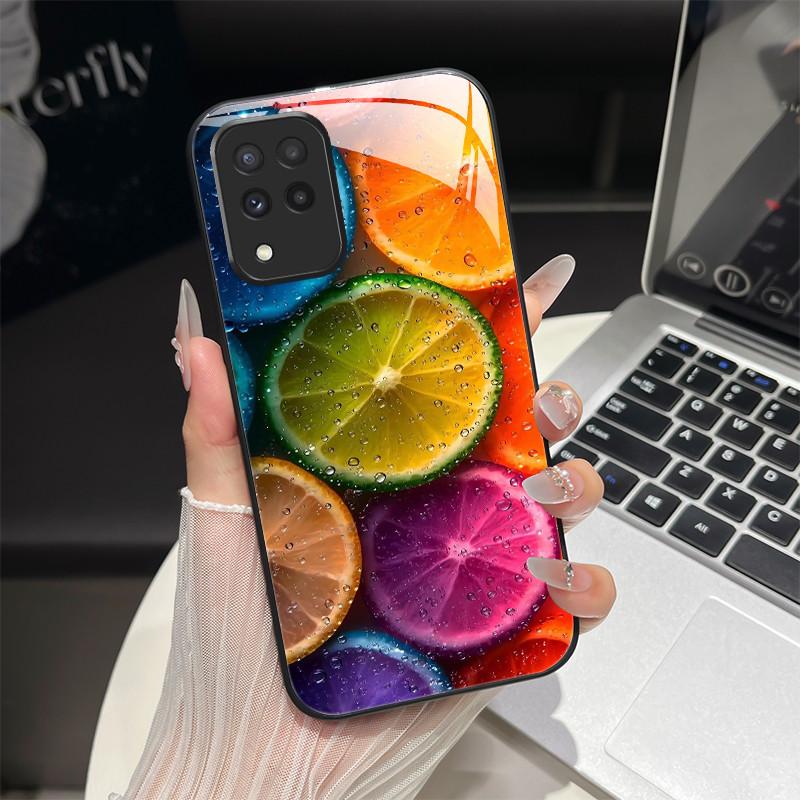 For Samsung M33 M53 Phone Case Trendy Fantasy Design Tempered Glass Hard Bumper For Galaxy M 33 M 53 Full Protection Back Covers