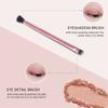 Double Head Professional Makeup Brushes All Aluminum Tube Eye Shadow Brush Nose Shadow Brush Highlight Brush Portable
