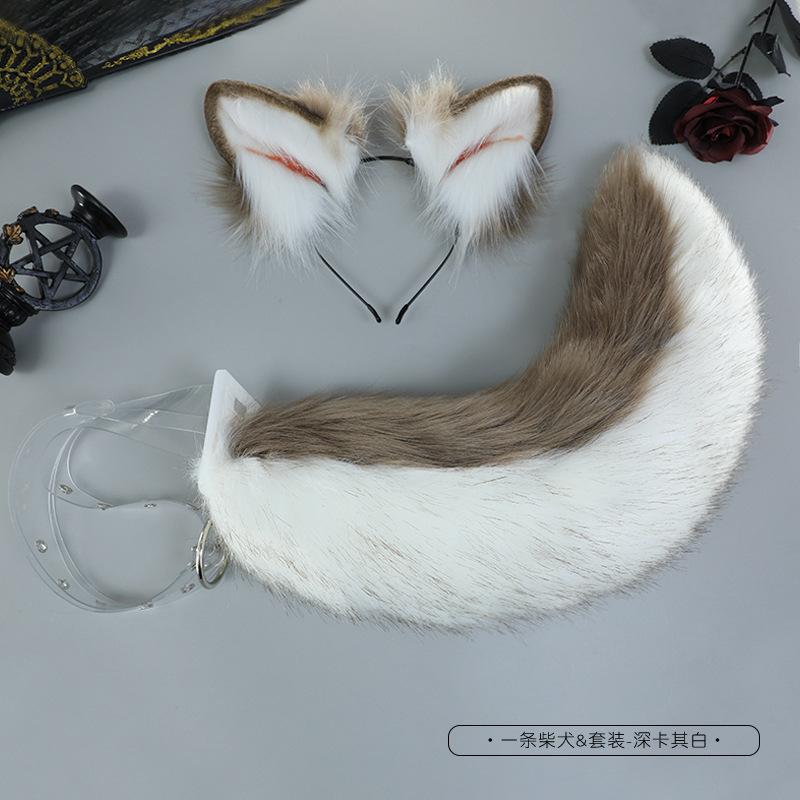 Simulation Animal Ear Headband Plush Cosplay Dress Up Cosplay Shiba Inu Ears Face Wash Headband Headgear Hair Accessories