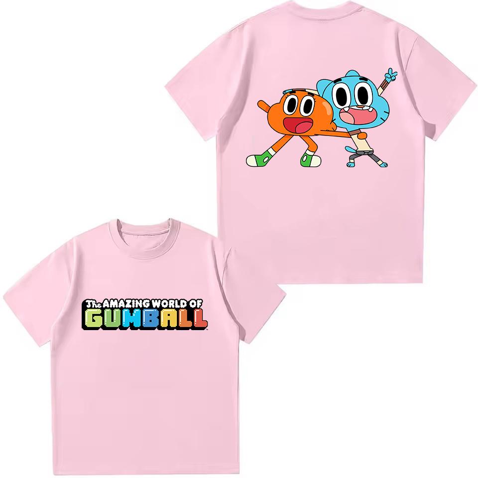 The Amazing World Of Gumball T-shirt For Boys Girls 2026 New Kids Cartoon Tops Tees Boys Short-sleeved Tshirt Children Clothing