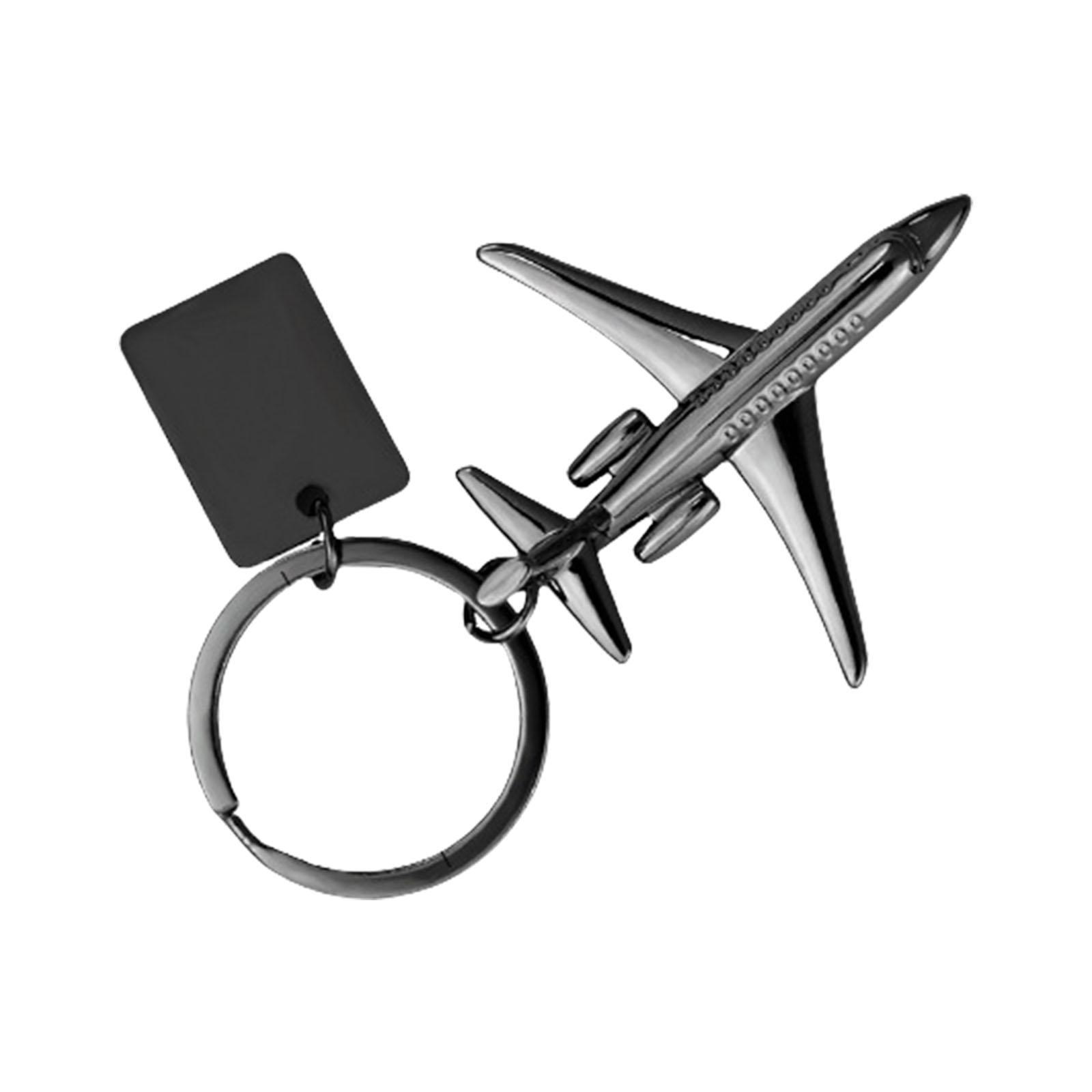 

Стильный 3D брелок для ключей в виде самолета, цинковый сплав, текстура, подходит для авиационных энтузиастов и любителей путешествий, подарок чёрный