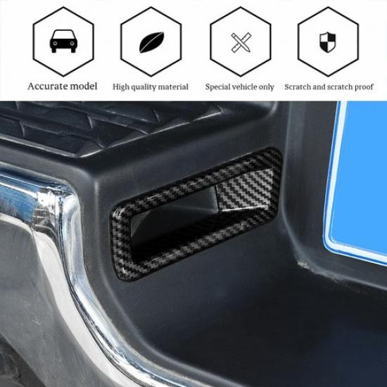 Hinterer Kennzeichenleuchten-Abdeckungs-Zierrahmen Kohlefaser für Dodge Ram 1500 2018+