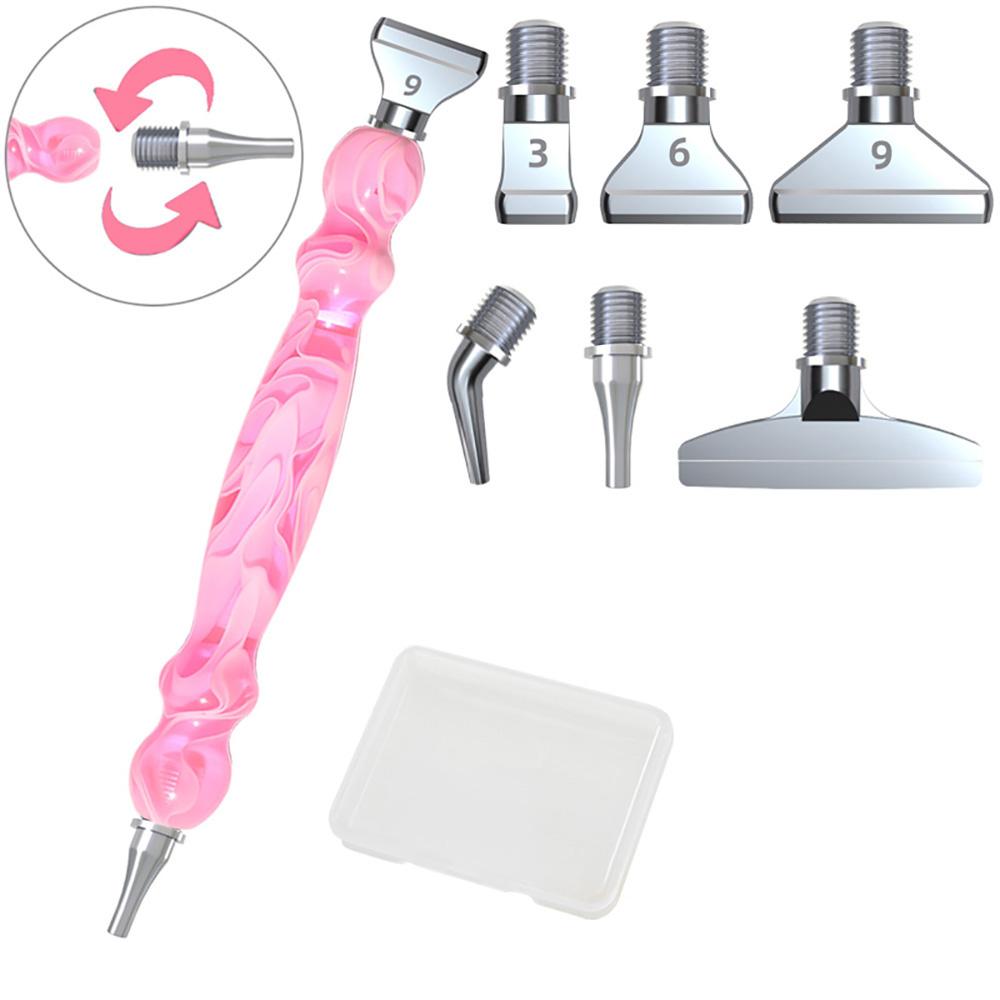 Special-shaped Resin Diamond Painting Pen Multi-placer Alloy Replacement Pen Heads Point Drill Pens Glue Clay DIY Nail Art Tool