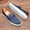 Fashion Men's Casual Slip-on Leather Shoes Men Classic British Style Penny Loafers Mens Outdoor Board Shoe Driving Flats