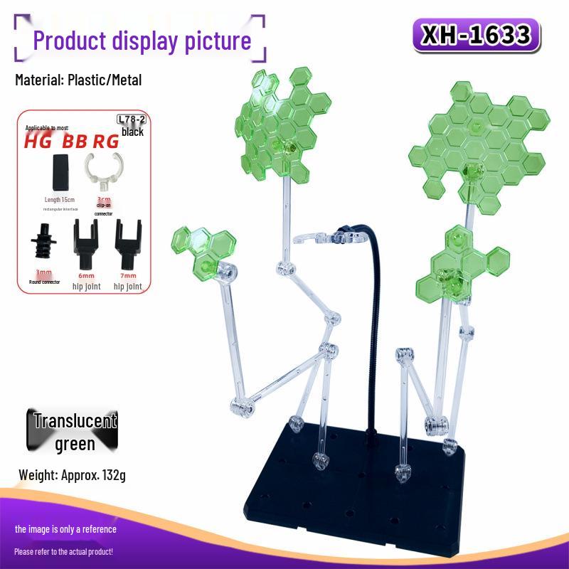 Special Snake Bar Stand with Light Shield for Gundam HG/RG Models & Goku Figure Duel Weapon Scene