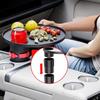 Cup Holder Tray For Car Portable Expandable Adjustable Road Trip Car Snack Tray Drink Holder For Travel Long Driving Commuting