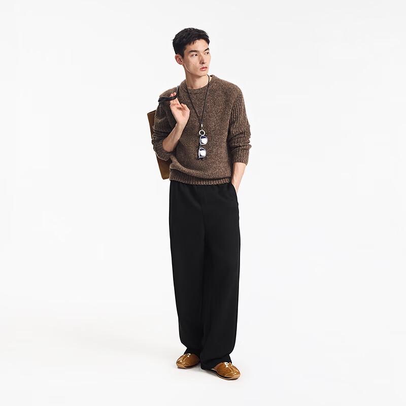 GXG Men's Flecked Wool Blend Crew Neck Sweater