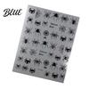 5D Embossed Nail Decals Halloween Art Stickers Skull Pumpkin Ghost Spooky Stickers Decals Waterproof Self Adhesive Manicure Decoration Decorative