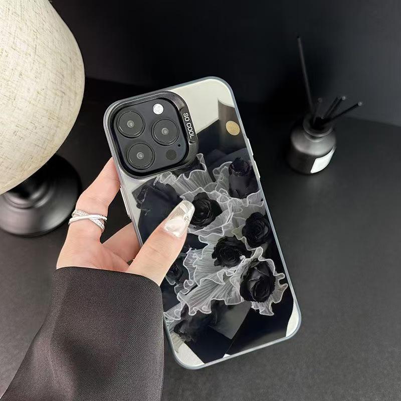

Black Rose Bouquet iPhone Case: Compatible with iPhone 15 Pro Max, iPhone 16, EU 14, Cross 13, Aesthetic 12 Models iPhone 12 Pro