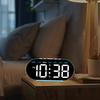 LED Alarm Clock with Large Screen Easy-to-Read Temperature Display Dimming 12/24h Bedroom Desk Clock