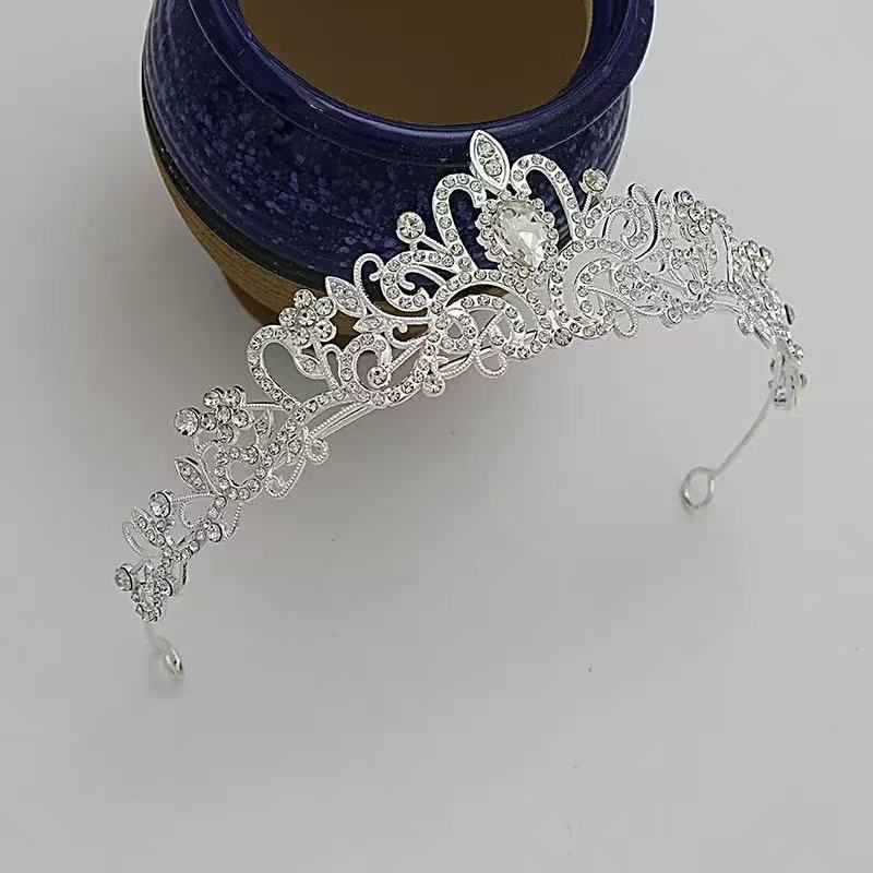 European and American Fashionable Bride Crown Headwear Hair Comb  Wedding Princess  Ball  Auto Show  Birthday Party Accessories  Crown