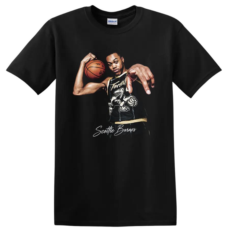 Maglietta da Basket Scottie Barnes Giocatore dei Toronto Raptors T-shirt Azione