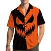Halloween Pumpkin Face Hawaiian Shirt Men Women Youth, Spooky Jack O Lantern Button Down Shirt, Scary Pumpkin Beach Shirt