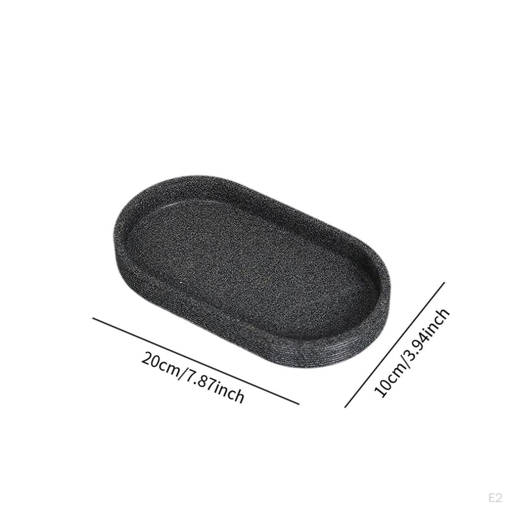 Lotion Bottle Organizer Tray Multipurpose Sleek Oval Shape Vanity 20x10cm for Makeup Brushes
