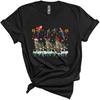 Three Santa Reindeer ELF American Shorthair Cat Cute Cool Christmas Parrot On Xmas Lights Cat Lover Unisex T-Shirt Black