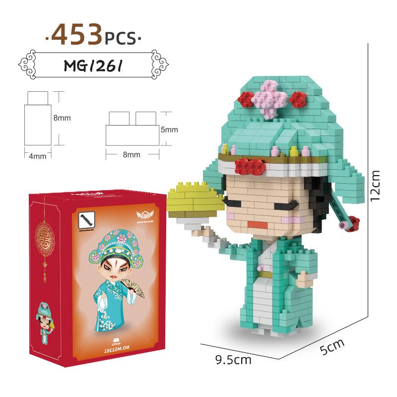 Figuras de Desenho Animado de Micro Partículas Compatíveis com LEGO - Brinquedo de Montagem Educacional para Crianças Caixa Surpresa Ornamentos